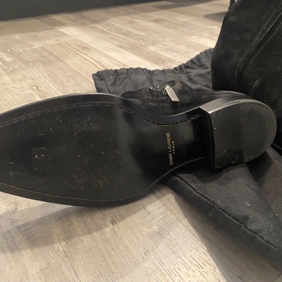 YSL Chelsea Boot, Size 9, Suede, Black
